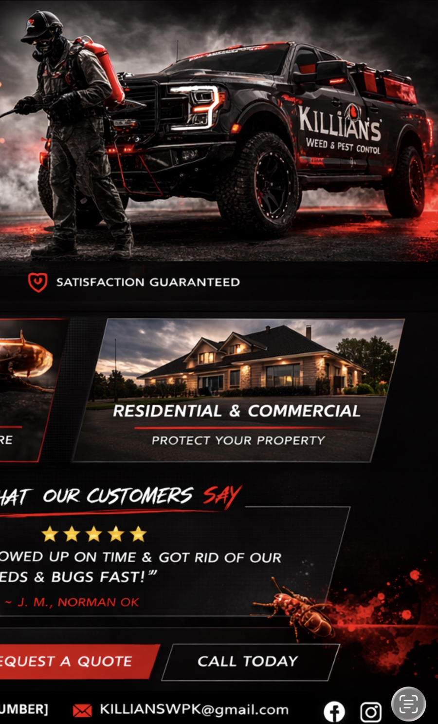 Killian's technician and truck